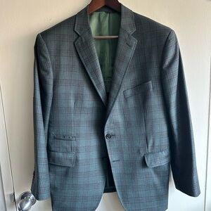 BESPOKE David August Green Plaid Blazer US44